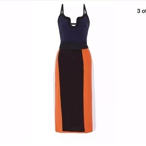 VICTORIA BECKHAM  Color block Dress 8 $1200